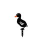 Aberto Design Set de 6 Esculturas de Patos Metálicos Negros para Jardín